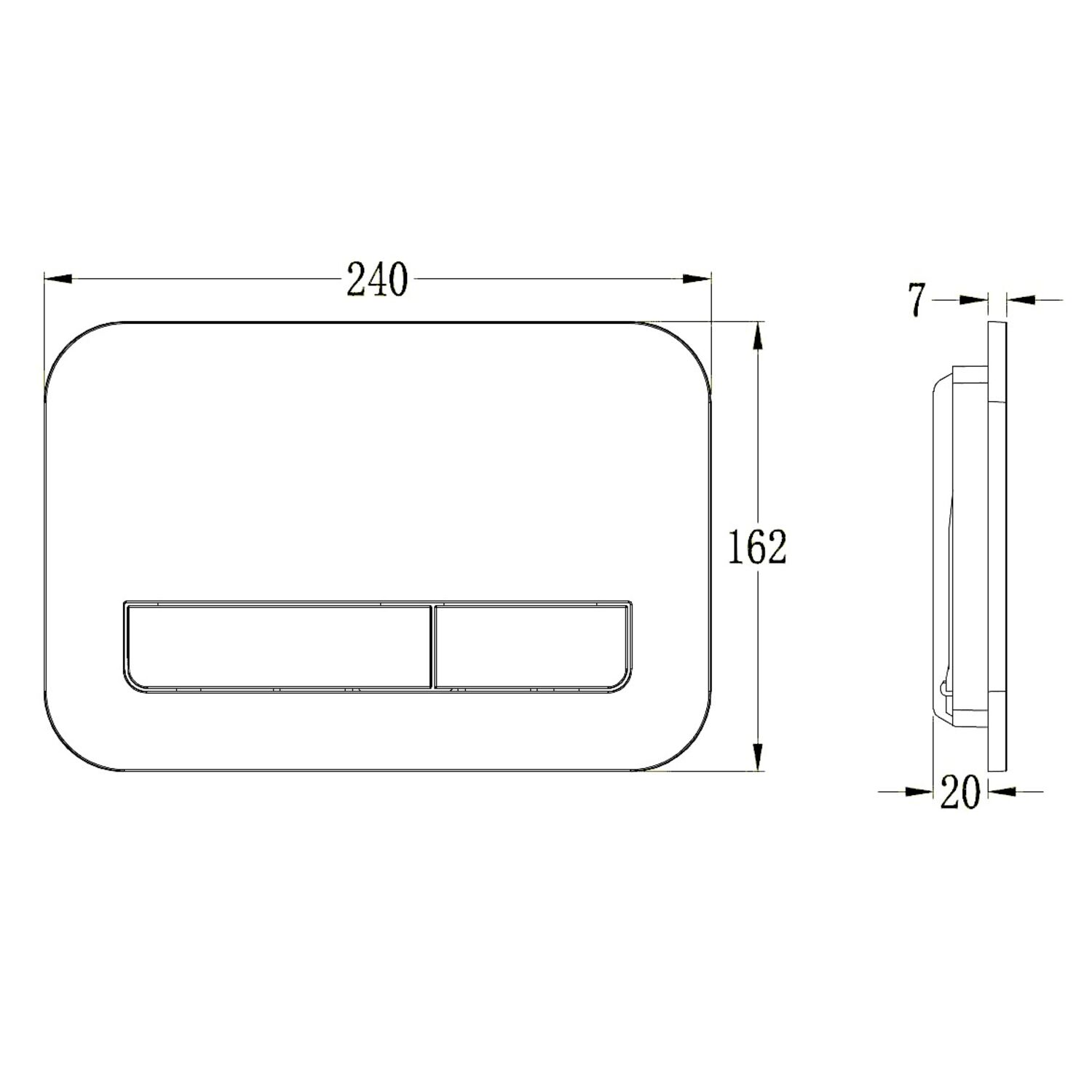 Кнопка смыва Vincea VFP-201MB для унитаза, цвет черный - фото 1