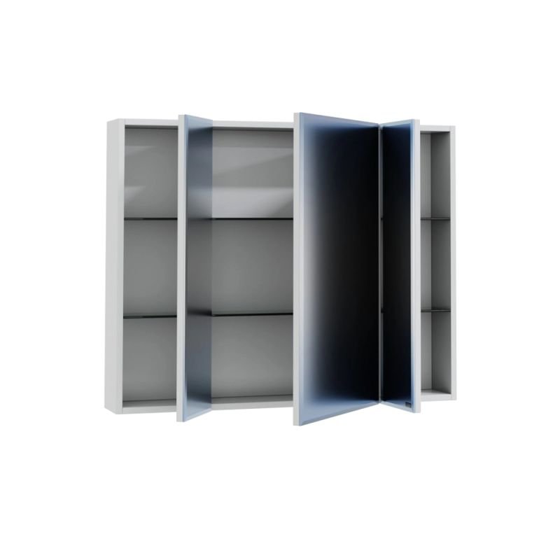 Мебель для ванной Санта Марс 90, с тумбой 29 см, с ящиками, цвет белый / янтарное дерево