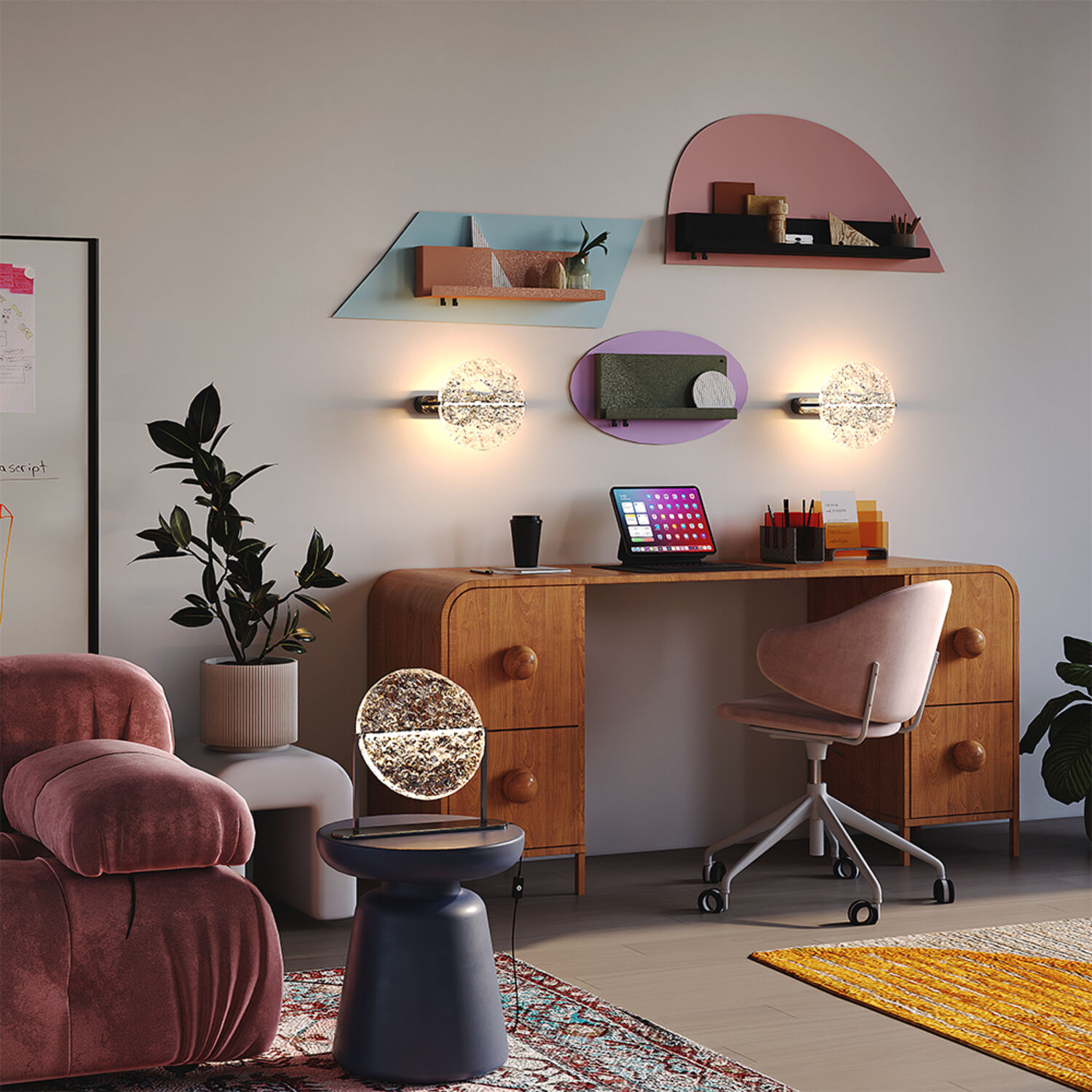 Настольный светильник Maytoni Mangata MOD387TL-L8CH3K, арматура хром, плафон акрил прозрачный - фото 1