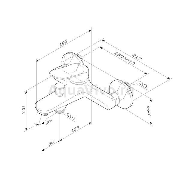 Смеситель AM.PM Sunny F85C10000  для ванны с душем, цвет хром