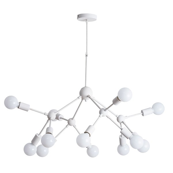 Подвесная люстра Arte Lamp Matrix A3064SP-12WH, арматура белая, 80х80 см