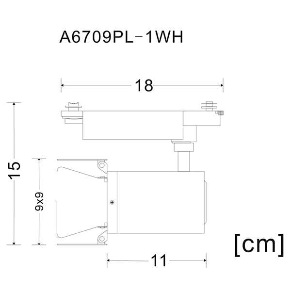 Спот Arte Lamp Falena A6709PL-1WH, арматура белая, плафон металл белый, 6х11 см