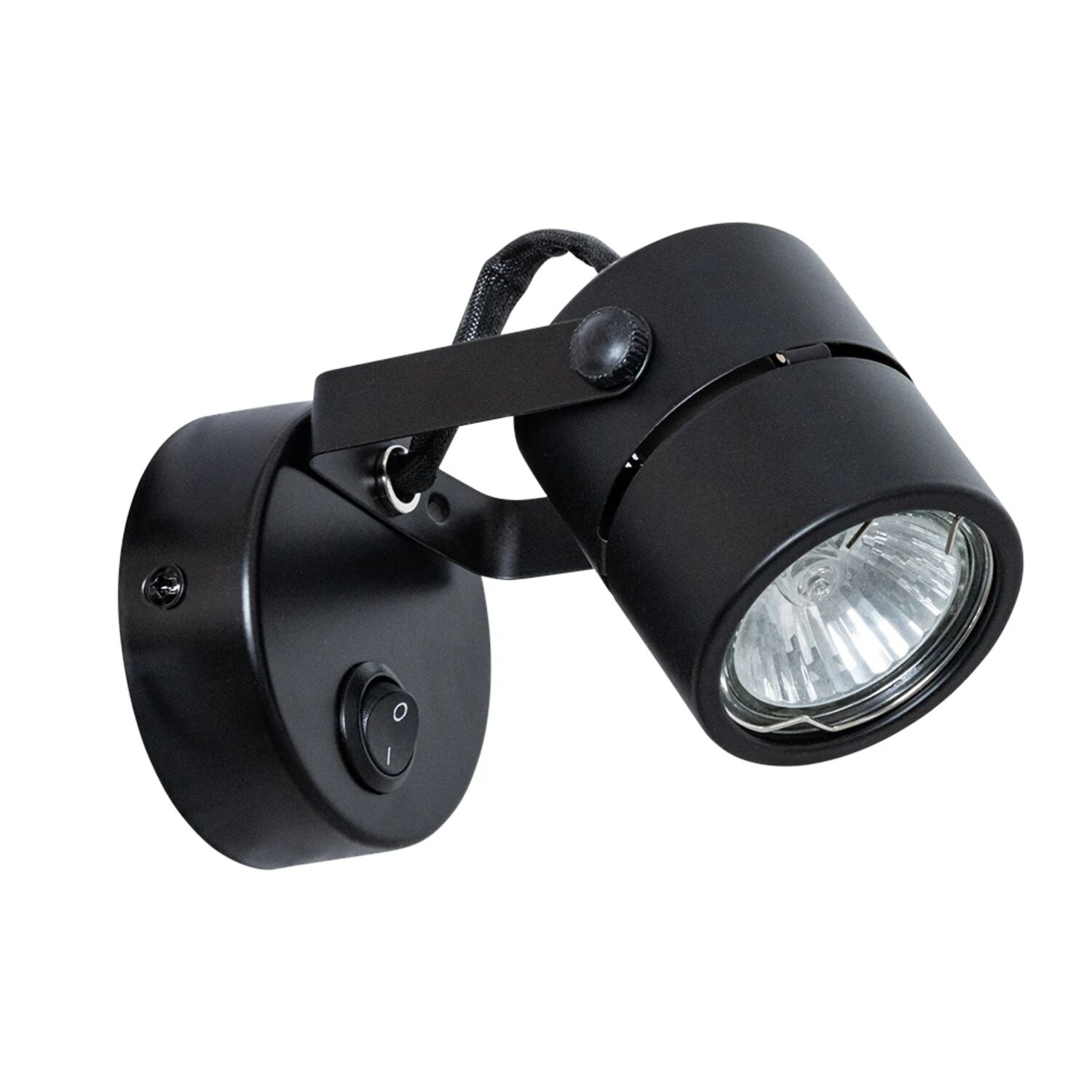 Спот Arte Lamp Mizar A1311AP-1BK, арматура черная, плафон металл черный