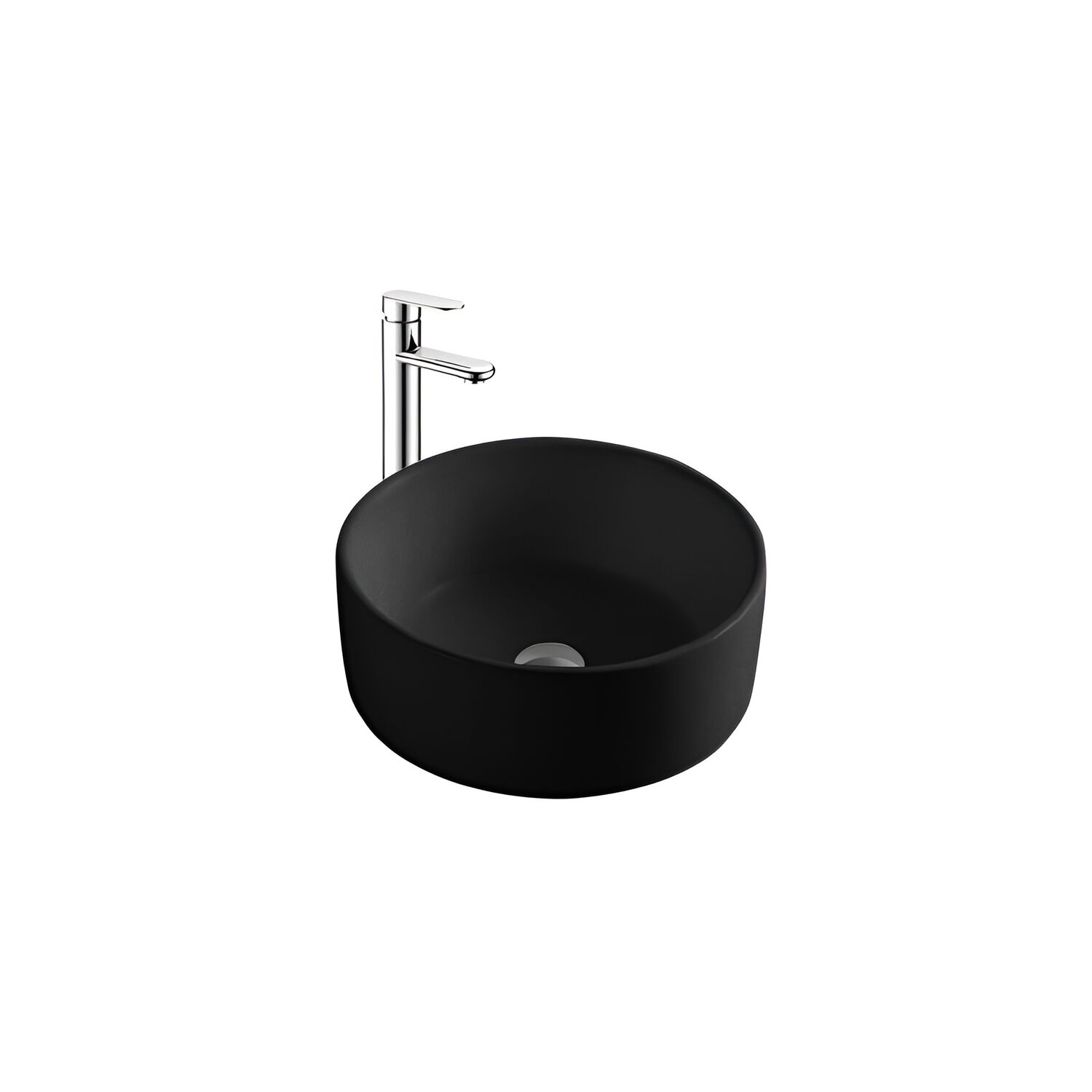 Раковина Акватек AQ5118-MB накладная, 40x40 см, цвет черный матовый