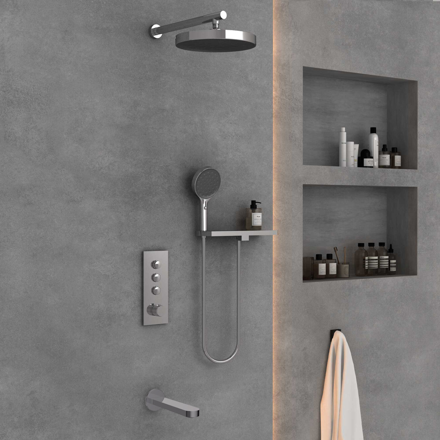 Душевой комплект Vincea Inspire VSFW-433TI5RCH, встраиваемый, цвет хром - фото 1