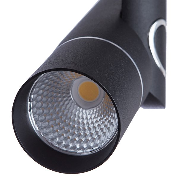 Трековый светильник Arte Lamp Orion A2514PL-1BK, арматура черная, плафон металл черный, 4х4 см