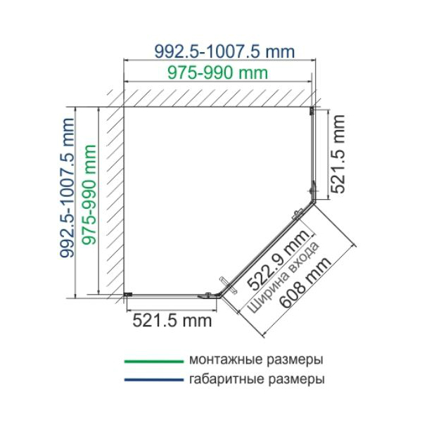 Душевой уголок WasserKRAFT Leine WasserSchutz 35P38 100x100, стекло прозрачное, профиль серебристый