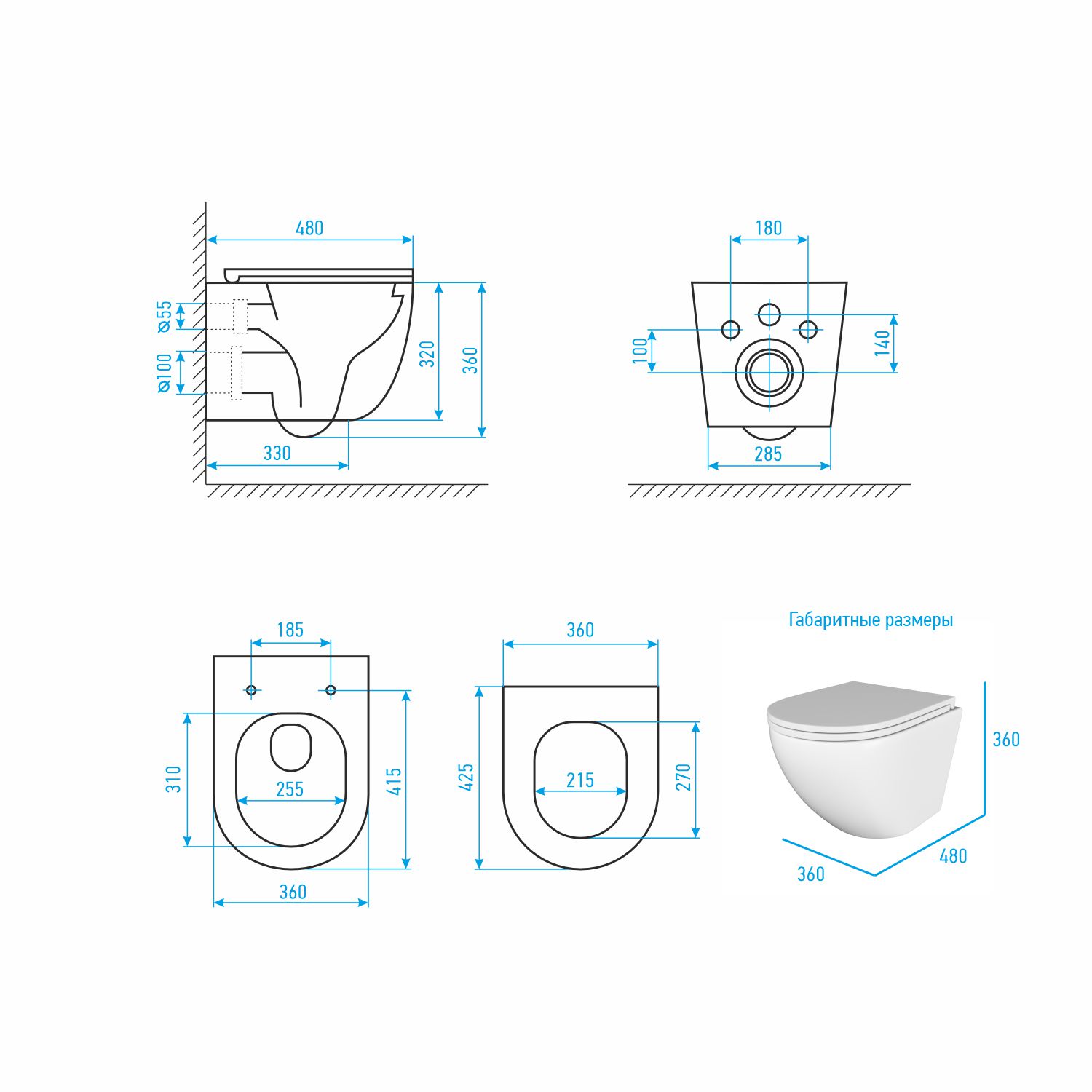 Комплект: Инсталляция AM.PM Pro I012704+Кнопка I0450A38 черная +JOKI Stella T JK1101010 белый унитаз, смыв торнадо