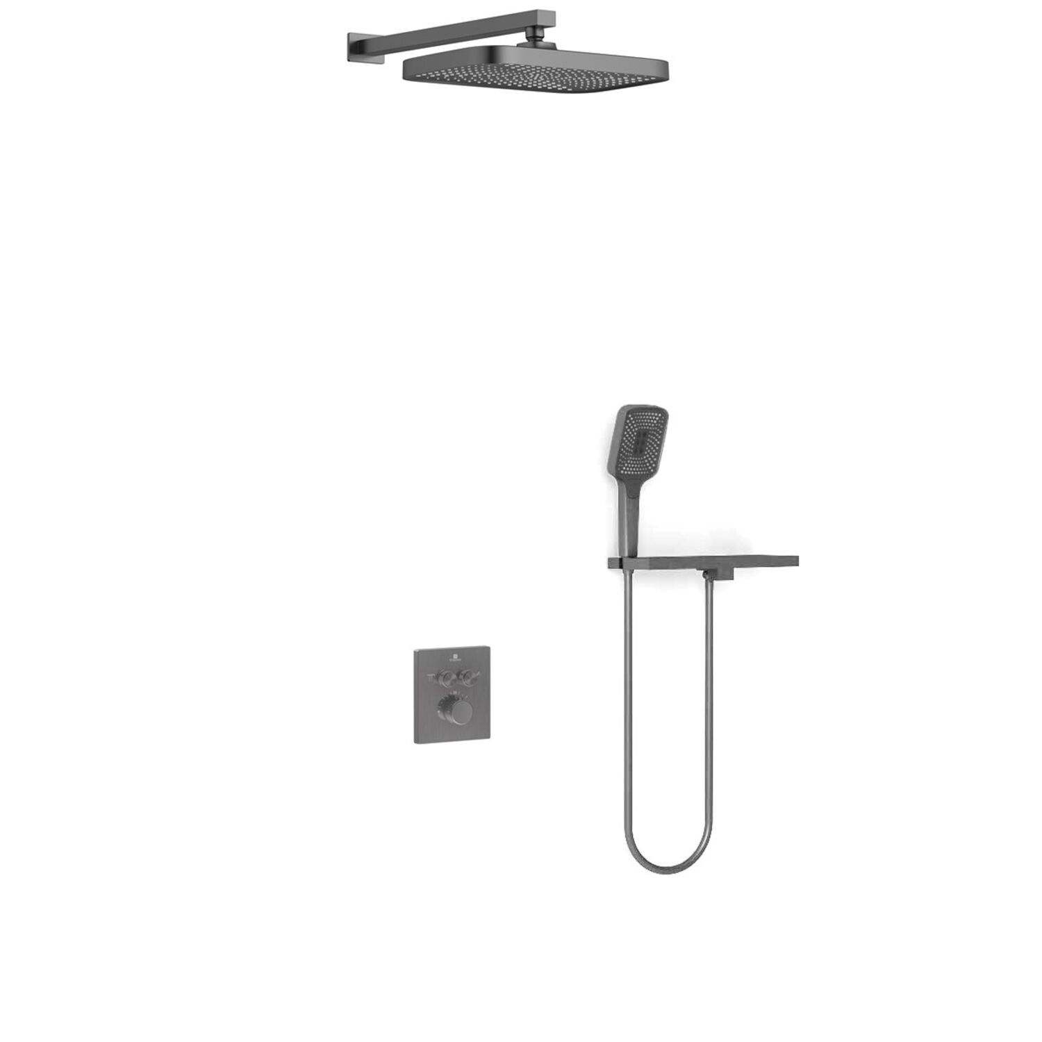 Душевой комплект Vincea VSFW-321MT1RGM, встраиваемый, цвет вороненая сталь