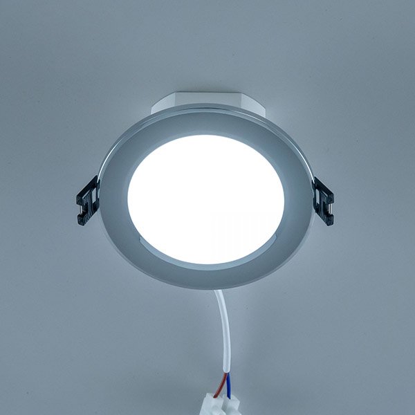 Точечный светильник Citilux Акви CLD008111V, арматура хром, плафон полимер белый, 11х11 см
