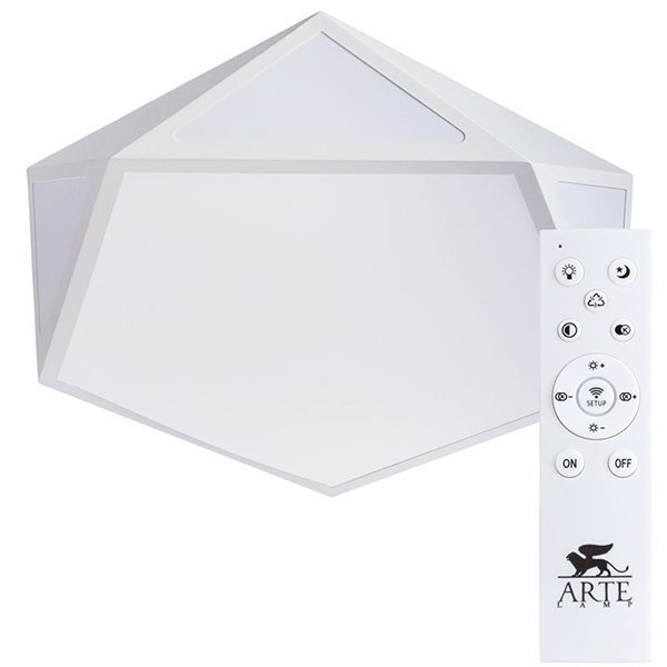 Потолочный светильник Arte Lamp Multi-Piazza A1931PL-1WH, арматура белая, плафон акрил белый, 50х50 см