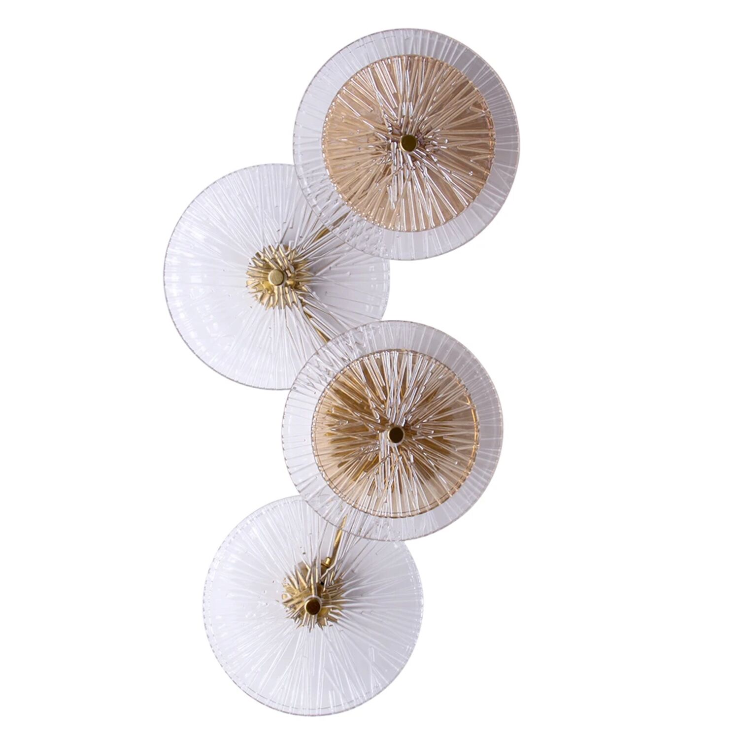 Декоративная подсветка Arte Lamp Ajour A1258AP-4PB, арматура полированная медь, плафон стекло янтарное