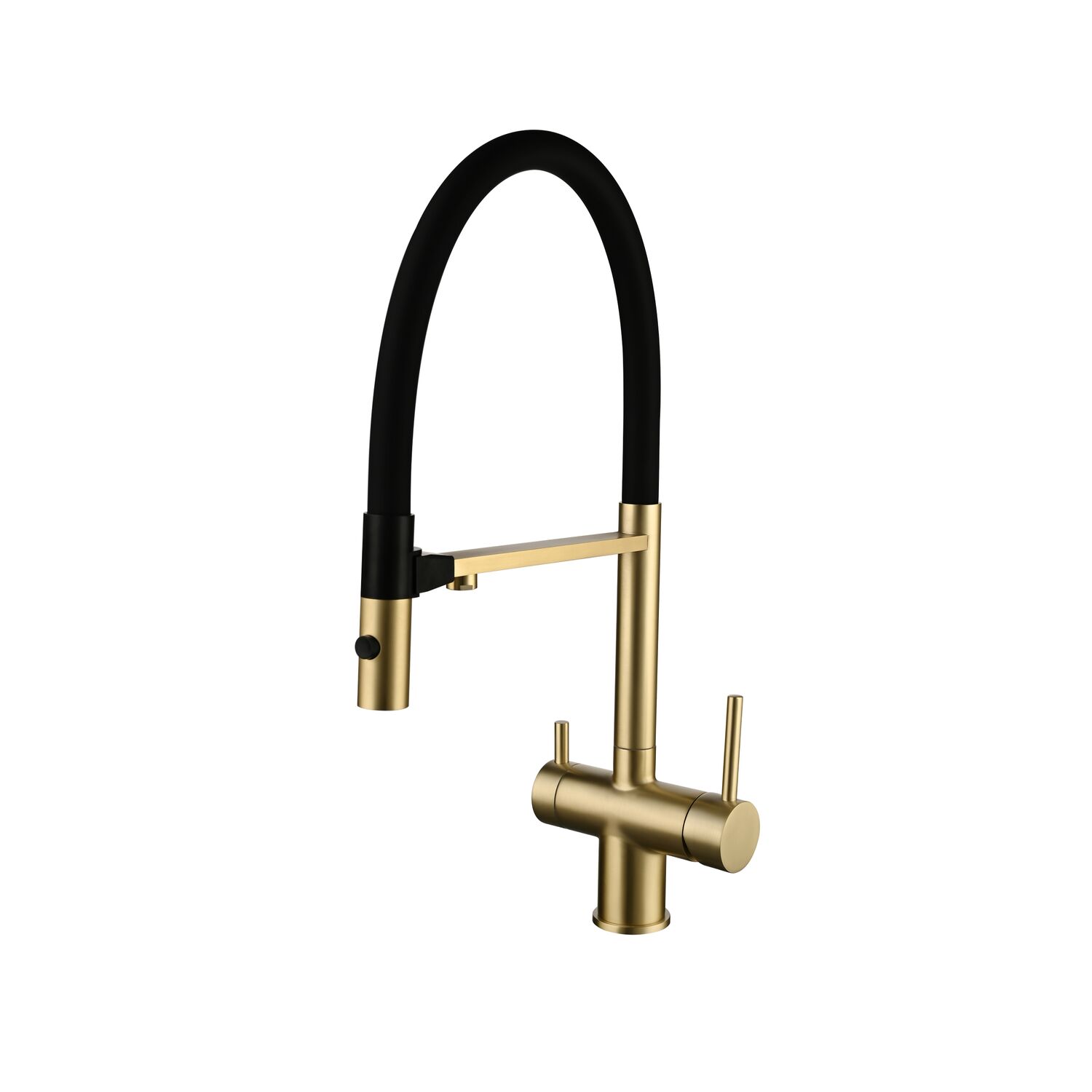 Смеситель Vincea VKF-120BG для кухни, с гибким изливом, цвет брашированное золото