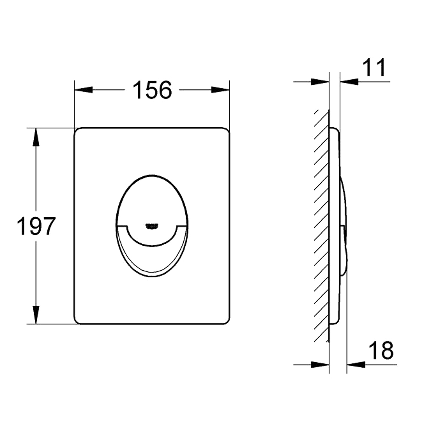 Комплект: Инсталляция Grohe 38721001 кнопка хром+Verna T JK3031025 белый унитаз, смыв торнадо