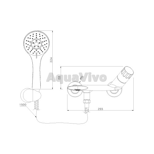 Смеситель Lemark Wing LM5302C для ванны - фото 1