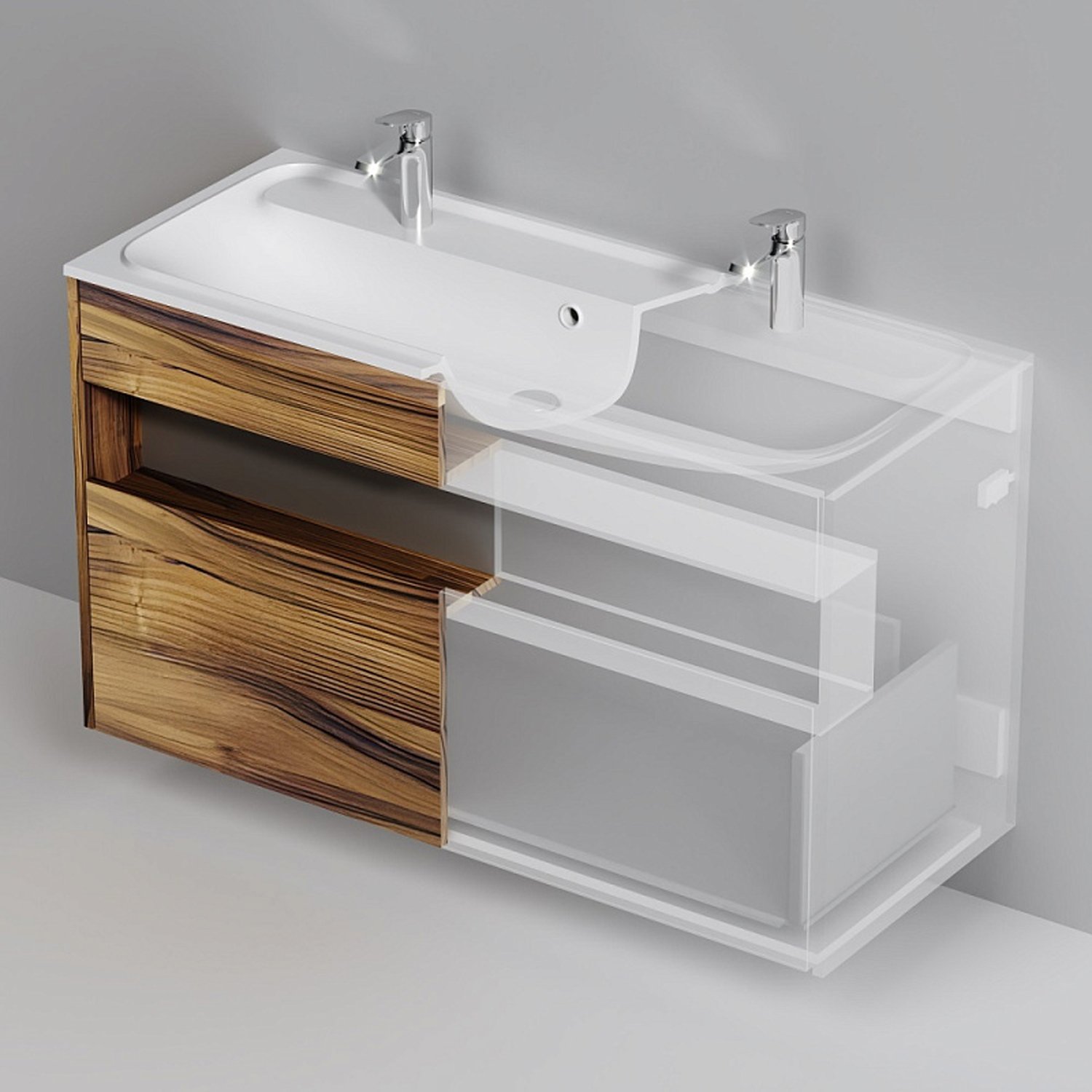 Тумба под раковину AM.PM Func 120, цвет дуб крафт - фото 1