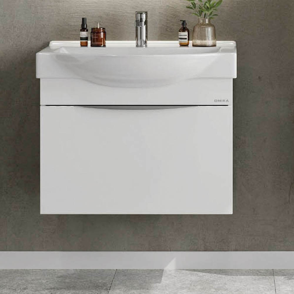 Тумба под раковину Оника Навиа 65, подвесная, цвет белый