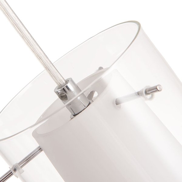 Подвесной светильник Arte Lamp Aries A8983SP-1CC, арматура хром, плафон стекло белое / прозрачное, 11х11 см