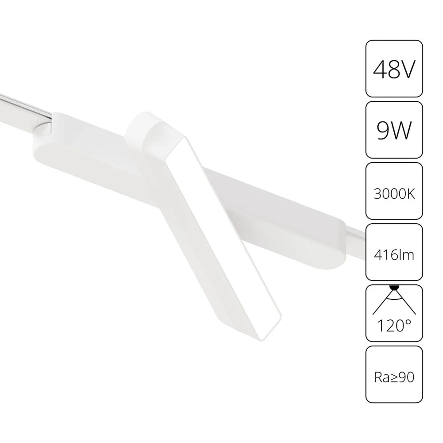 Магнитный трековый светильник Arte Lamp Rapid A1160PL-1WH, арматура белая   