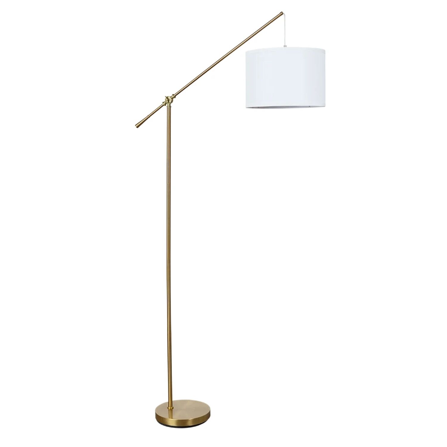 Торшер Arte Lamp Dylan A4054PN-1PB, арматура полированная медь, плафон ткань белая