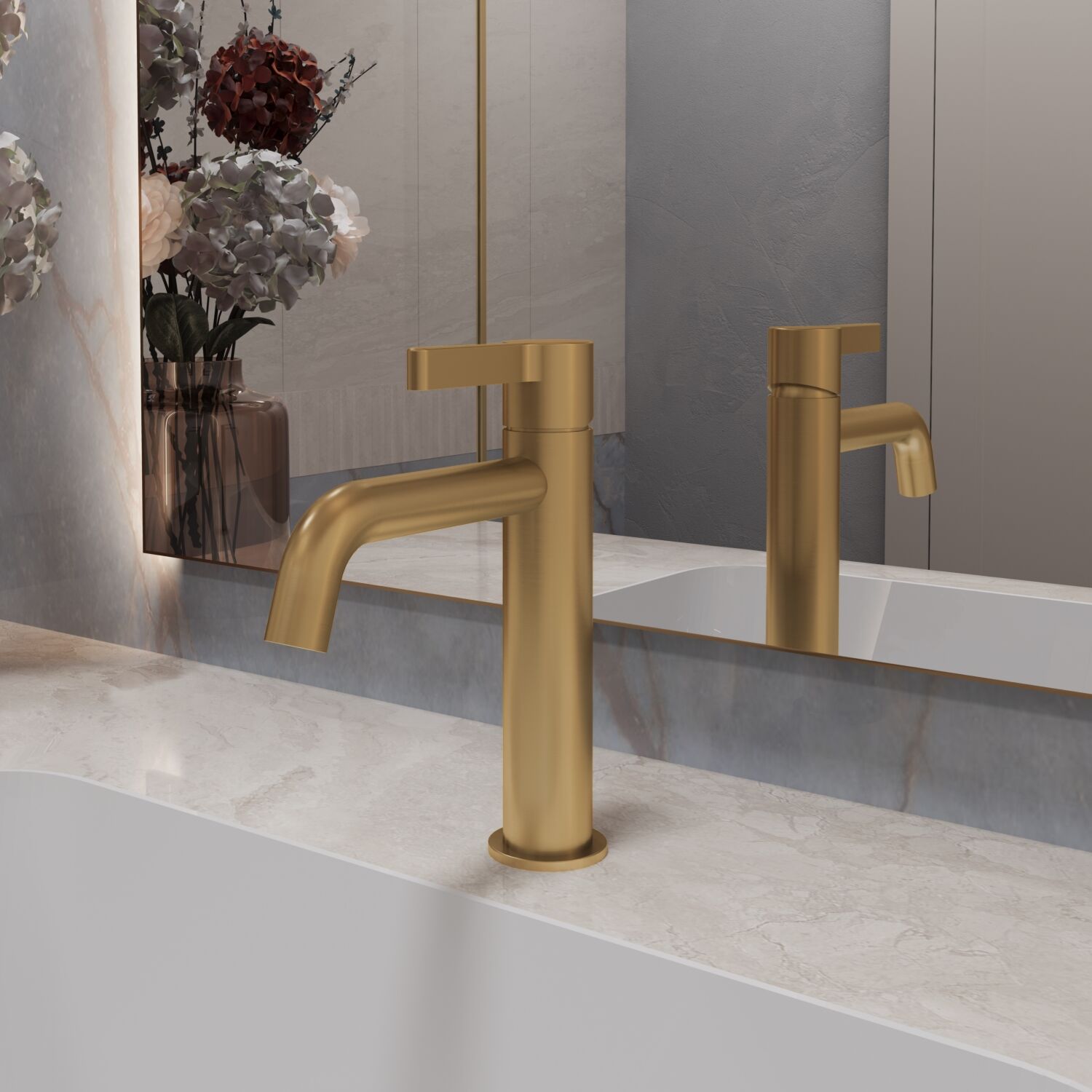 Смеситель Vincea Villa VBF-1VL1BG для раковины, цвет брашированное золото - фото 1