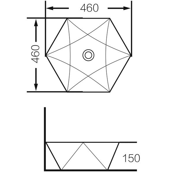 Раковина Grossman GR-3029 накладная, 46x46 см, цвет белый - фото 1