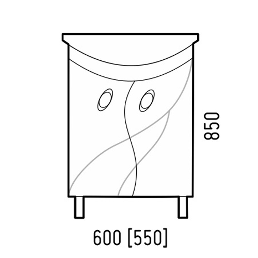 Мебель для ванной Corozo Наина 60, цвет белый - фото 1