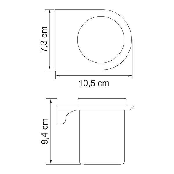 Стакан WasserKRAFT Kammel K-8328WHITE, цвет белый