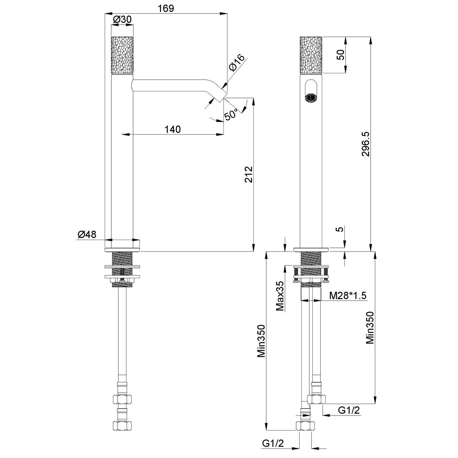 Смеситель Vincea Aura VBF-6AU2CH для раковины, цвет хром - фото 1