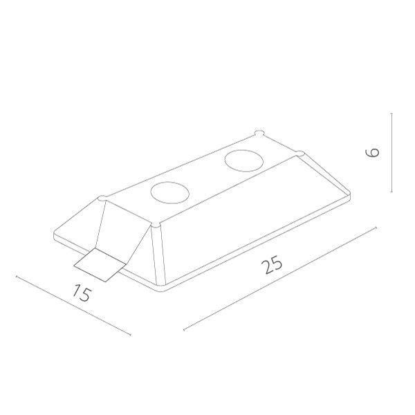 Точечный светильник Arte Lamp Invisible A9214PL-2WH, арматура белая, 25х15 см - фото 1