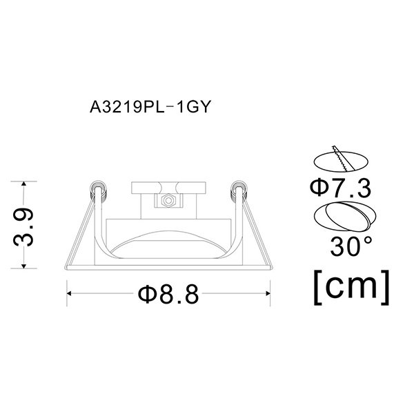 Точечный светильник Arte Lamp Accento A3219PL-1GY, арматура серая, 9х9 см - фото 1