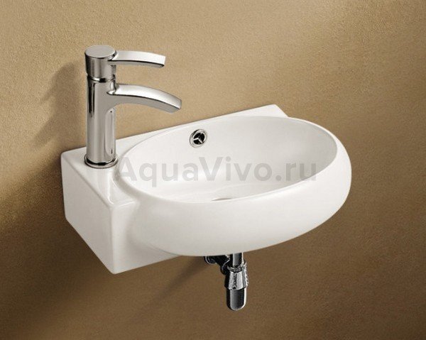 Раковина Weltwasser SK Aisbach 5011L подвесная, 43x29 см, цвет белый глянец - фото 1