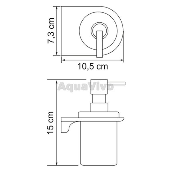 Дозатор WasserKRAFT Kammel K-8399 для жидкого мыла, цвет хром - фото 1