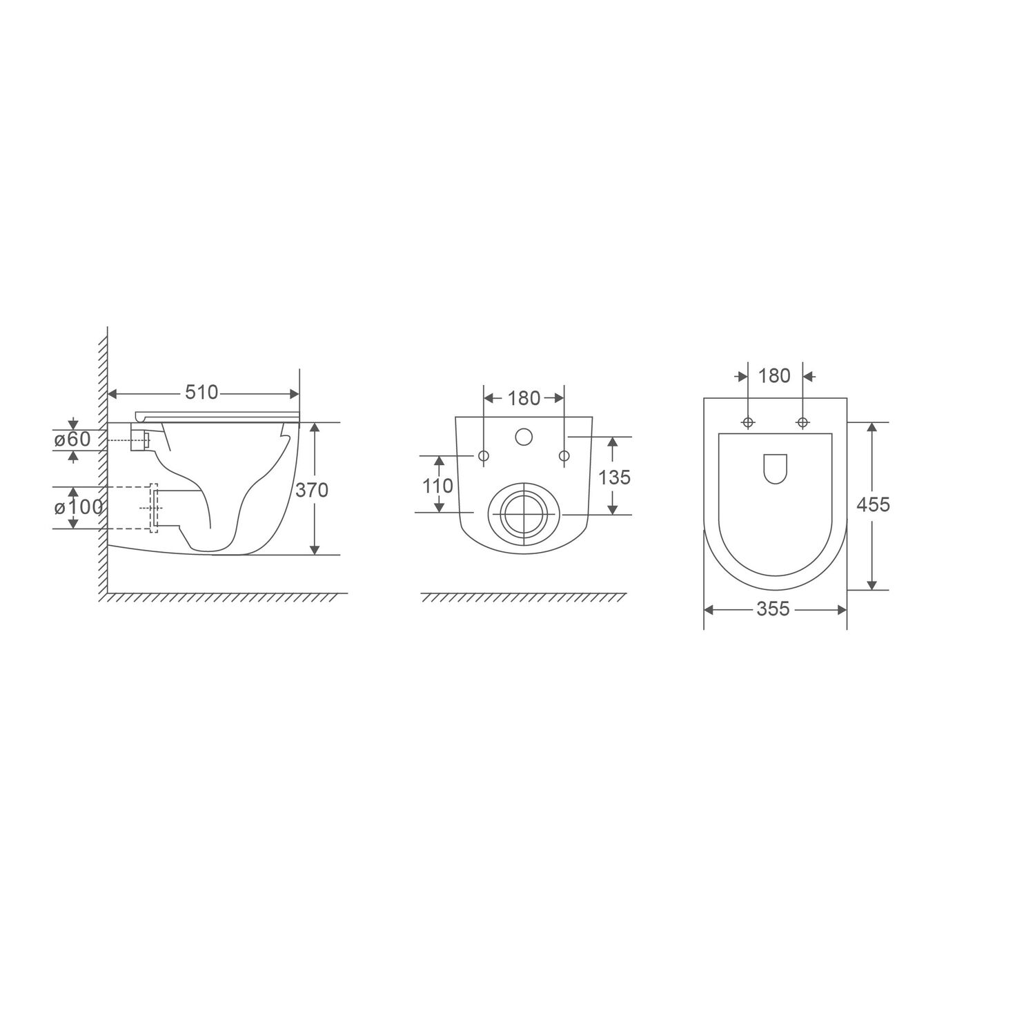 Унитаз Vincea Intero VT1-57TFS подвесной, безободковый, смыв Торнадо, с сиденьем микролифт, цвет белый - фото 1