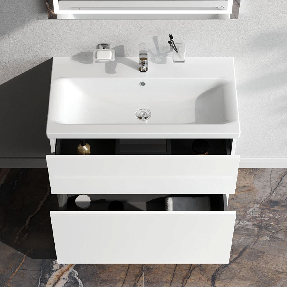 Тумба под раковину AM.PM Gem 80 напольная, цвет белый глянец - фото 1