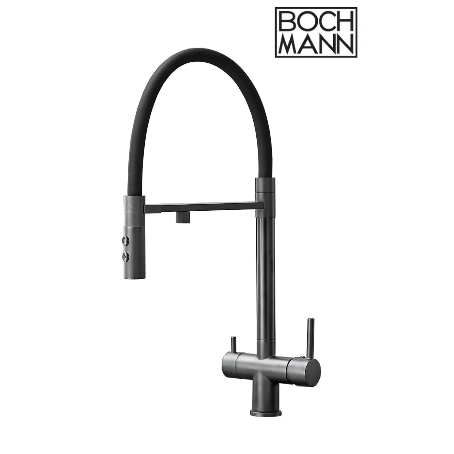 Cмеситель Boch Mann Torre GR BM11170 для кухни, с гибким изливом, цвет серый