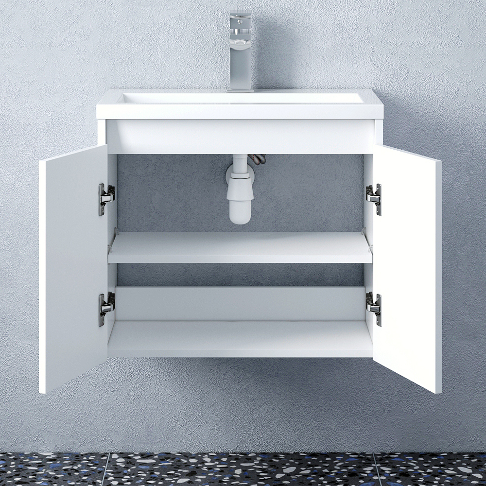 Тумба под раковину Corozo Блисс 60, цвет белый - фото 1