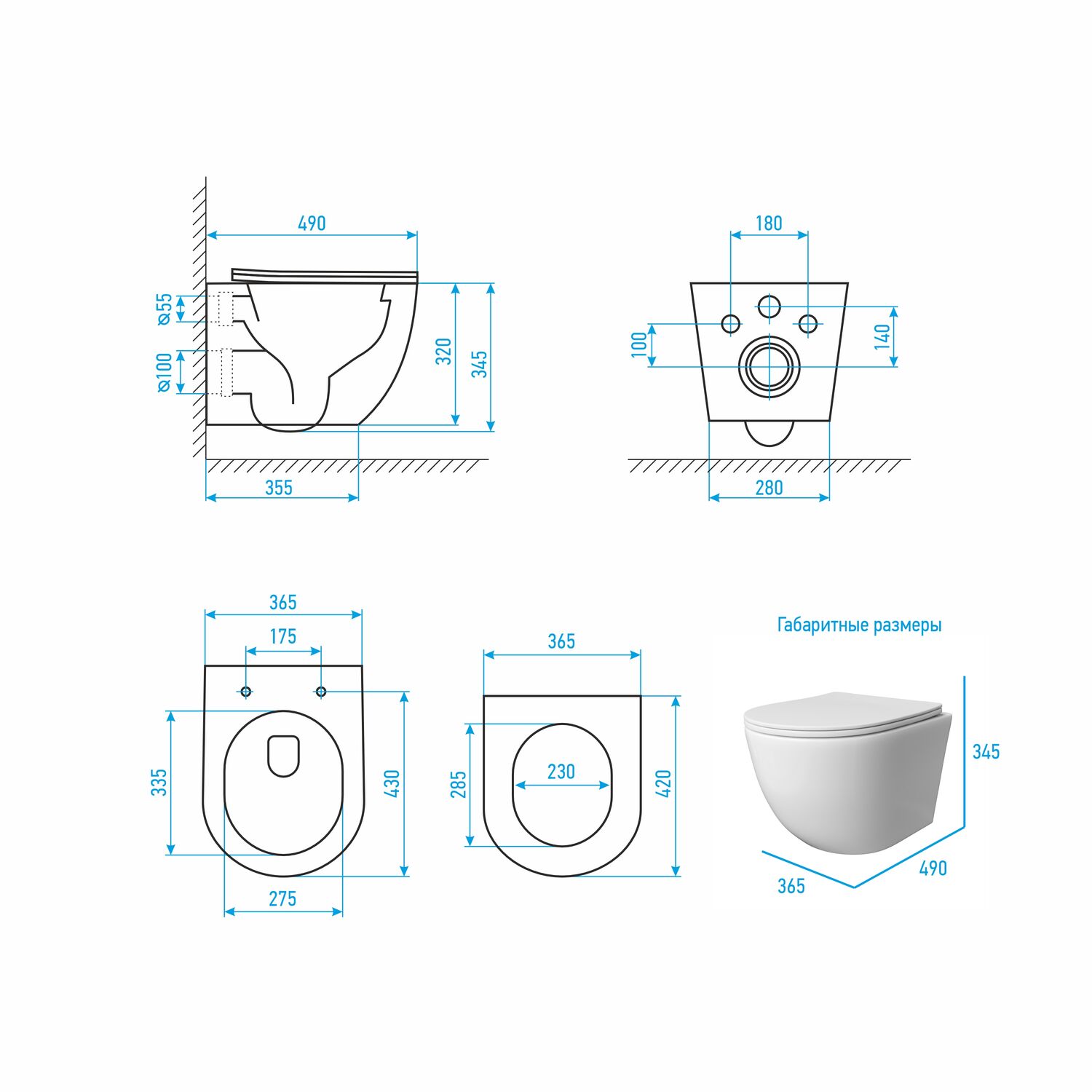 Комплект: Инсталляция Grohe 3 в 1 38811KF0 черная кнопка+Stella T JK1121064 белый унитаз, смыв торнадо - фото 1