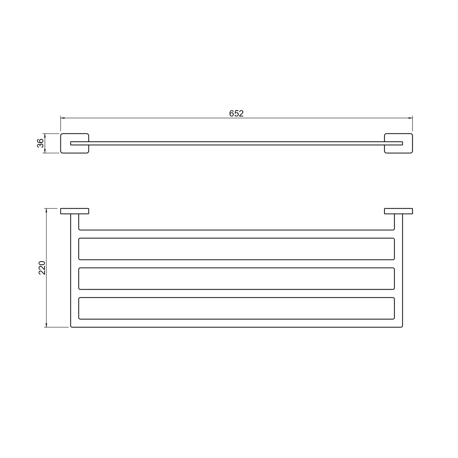 Полка Акватек Либра AQ4322CR, цвет хром