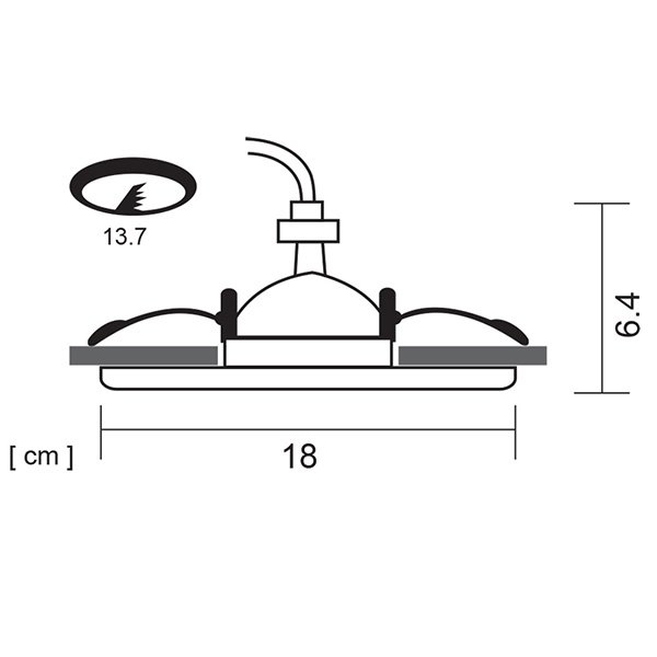 Точечный светильник Arte Lamp Apus A6664PL-1WH, арматура белая, 18х18 см