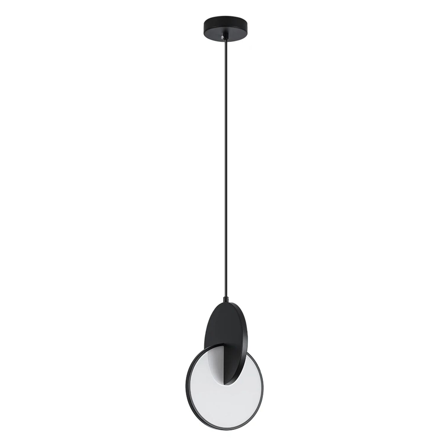 Подвесной светильник Arte Lamp Hannah A1916SP-1BK, арматура черный, плафон акрил белый