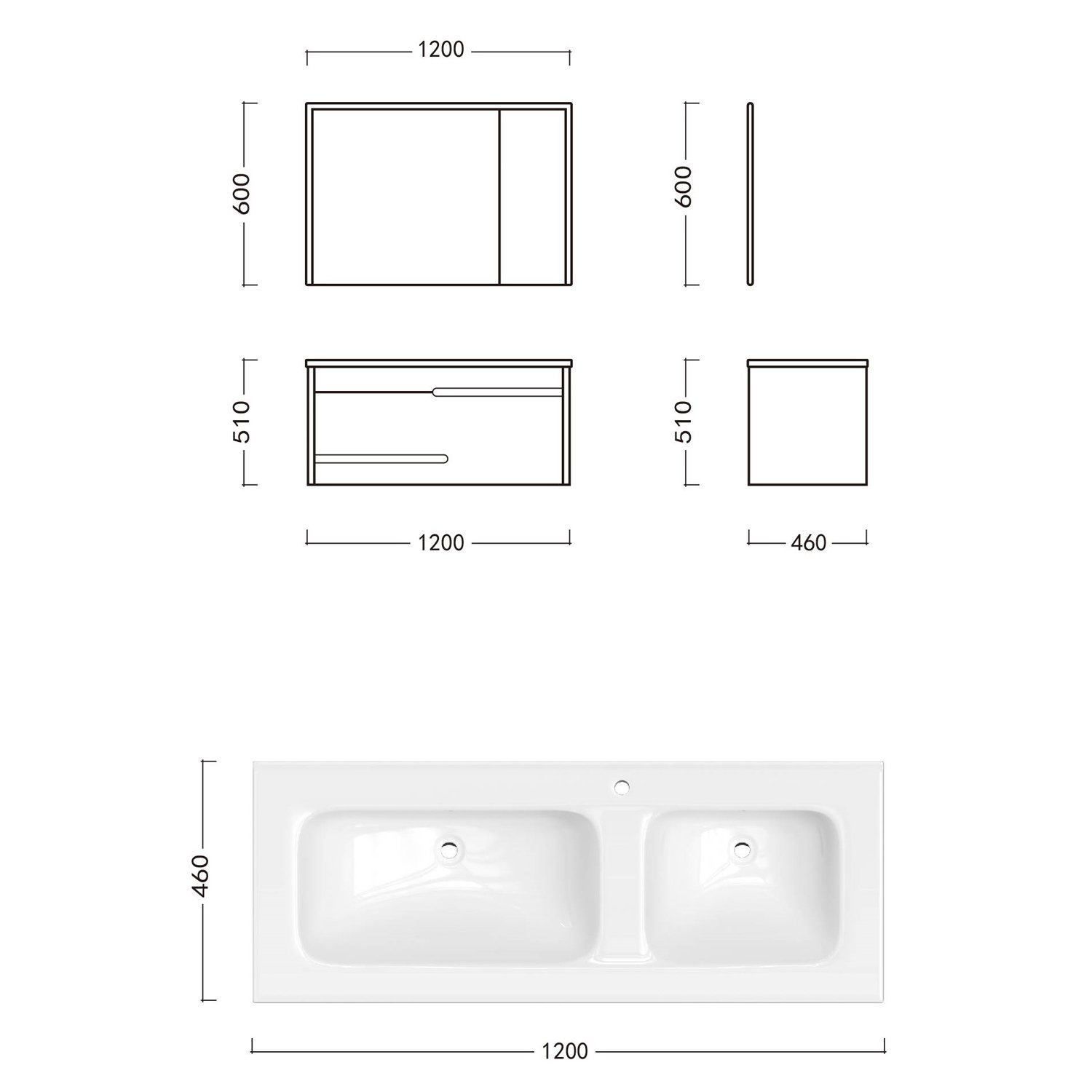 Мебель для ванной Ceruttispa Oglio 120, цвет серый - фото 1