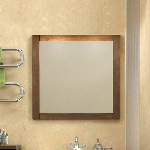 Зеркало Опадирис Мираж 80x80, цвет светлый орех