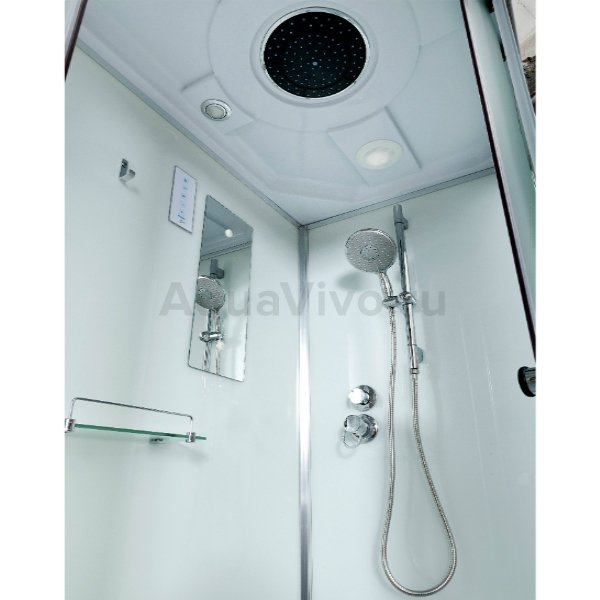 Душевая кабина Deto D102S R 120х80, стекло рифленое, профиль хром, с сенсорным управлением, правая - фото 1