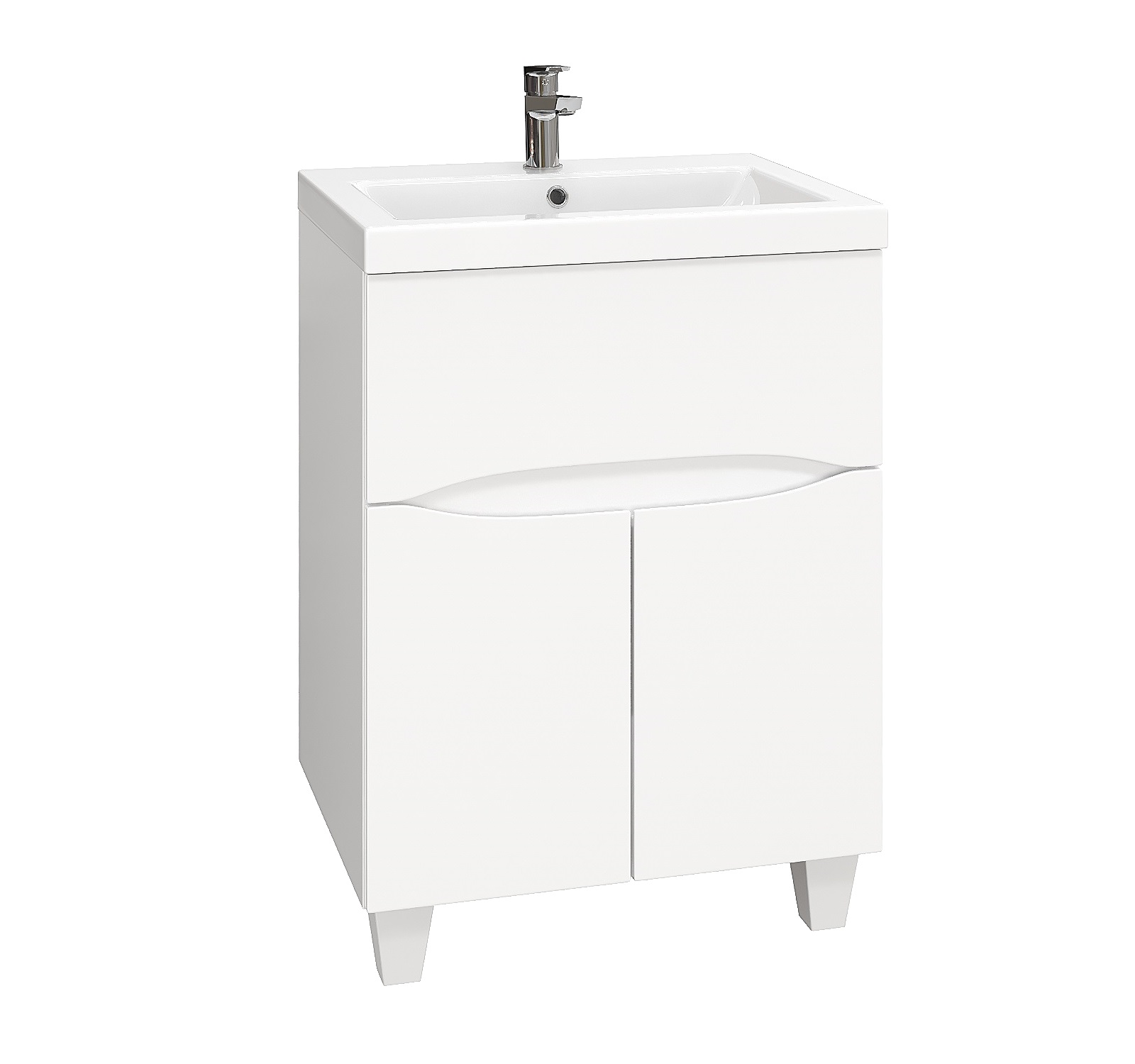 Мебель для ванной Оника Стрим 60, напольная, цвет белый