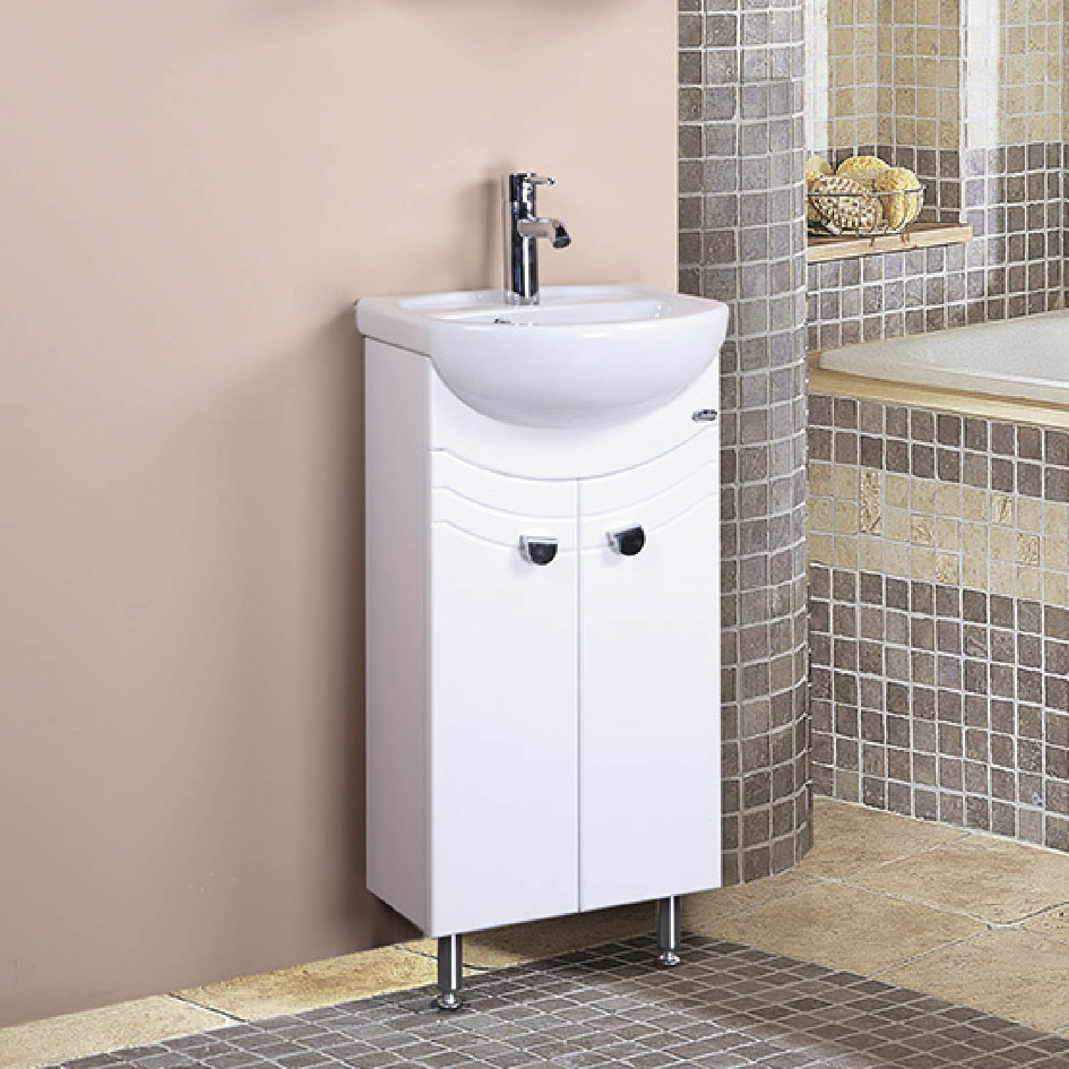 Тумба под раковину Оника Манго 40, цвет белый