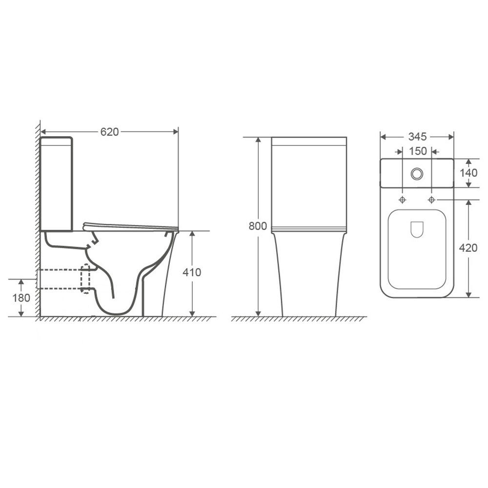 Унитаз CeruttiSPA Arno MB CT9827 напольный, безободковый, с сиденьем микролифт, цвет черный матовый - фото 1