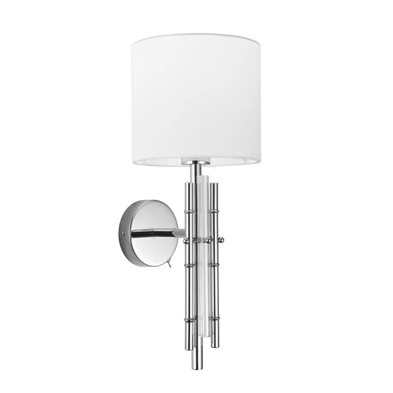 Бра Arte Lamp Taygeta A4097AP-1CC, арматура хром, плафон ткань белая