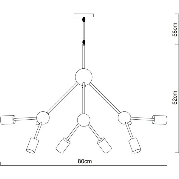 Подвесная люстра Arte Lamp Matrix A3064SP-12WH, арматура белая, 80х80 см - фото 1