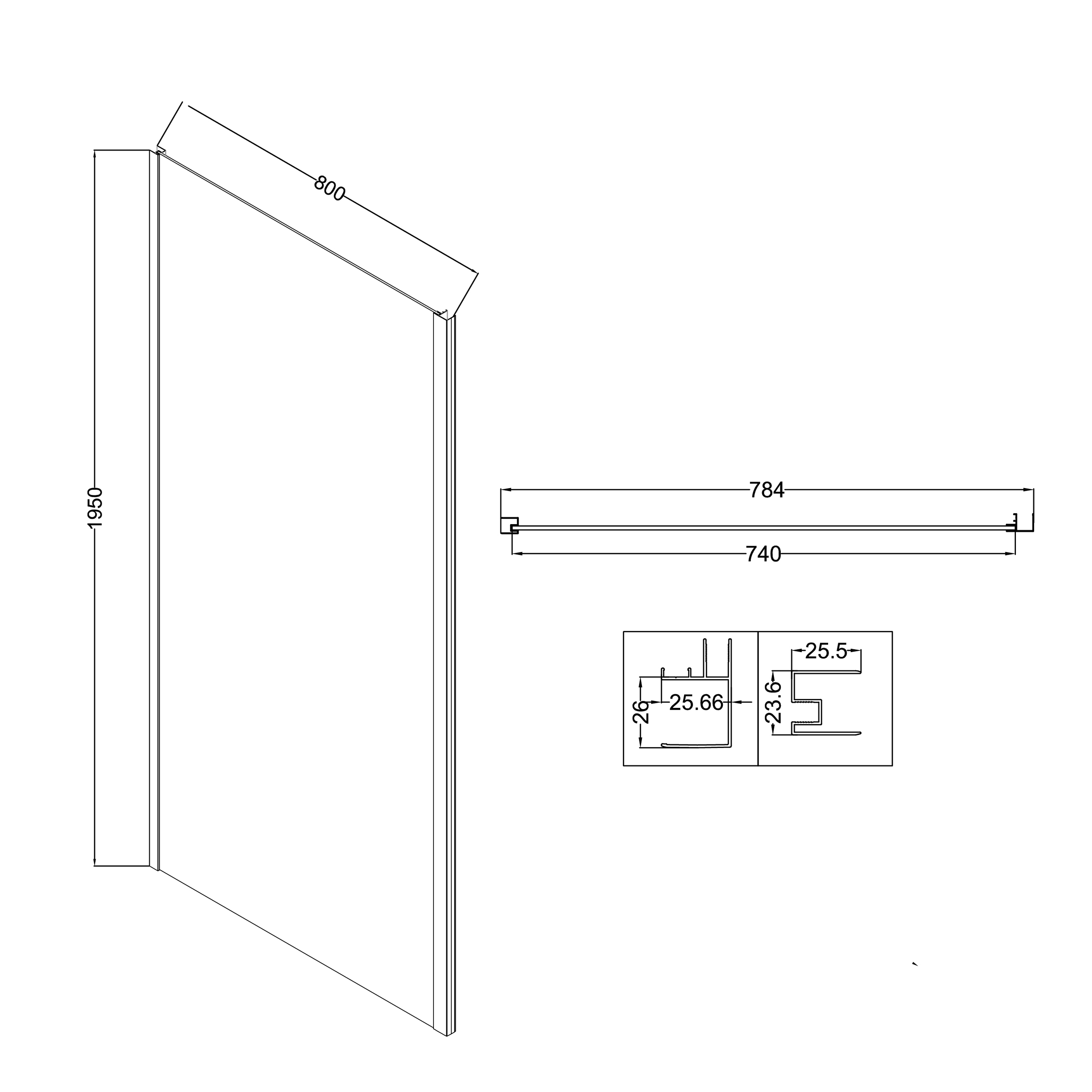 Душевой уголок Niagara Nova NG-65-9CH-CH80-34 90x80, левый, стекло шиншилла, профиль хром
